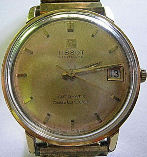 Men's Wrist Watch Tissot Visodate Automatic Seastar Seven Swiss Made In Working Order Spots On Face