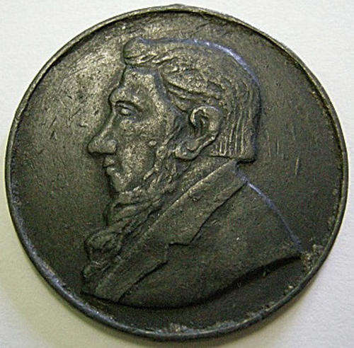 Medallion P. Kruger President Base Metal 27.5mm Hern 410 Note: Loop broken off