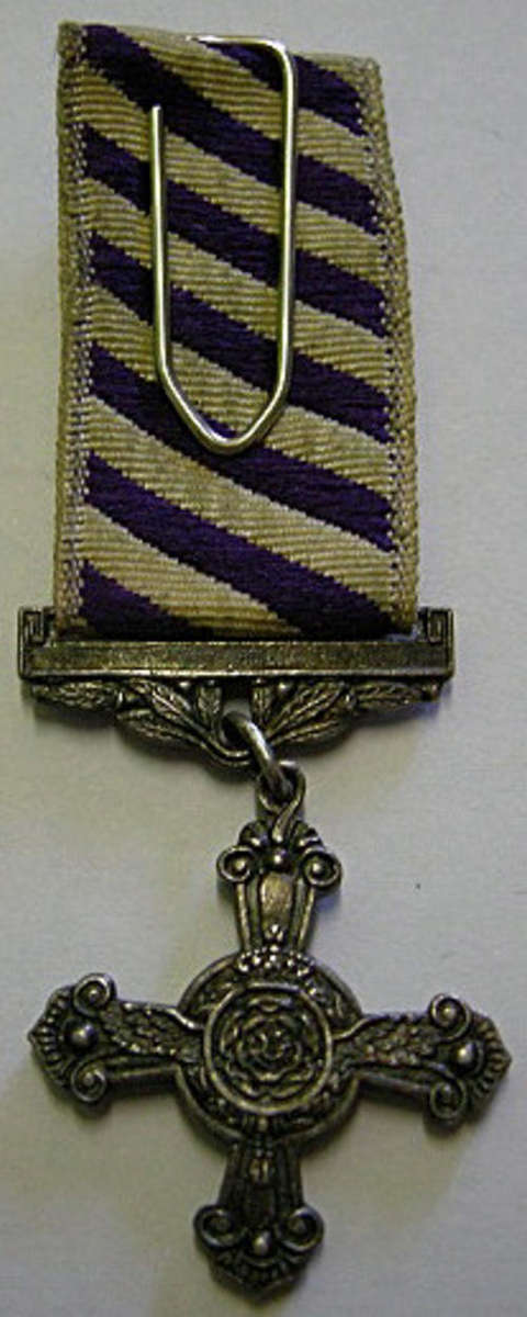 WWI Miniature Distinguished Flying Cross Marked 1918 at Back