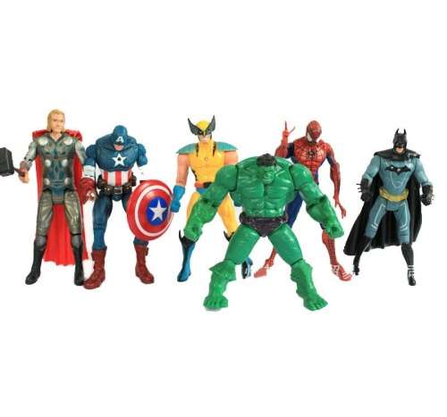 6Pcs The Avengers  and Justice League Characters