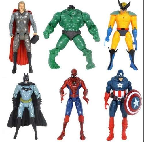 6Pcs The Avengers  and Justice League Characters