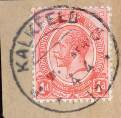 Union of SA 1913 used in Kalkfeld SWA.