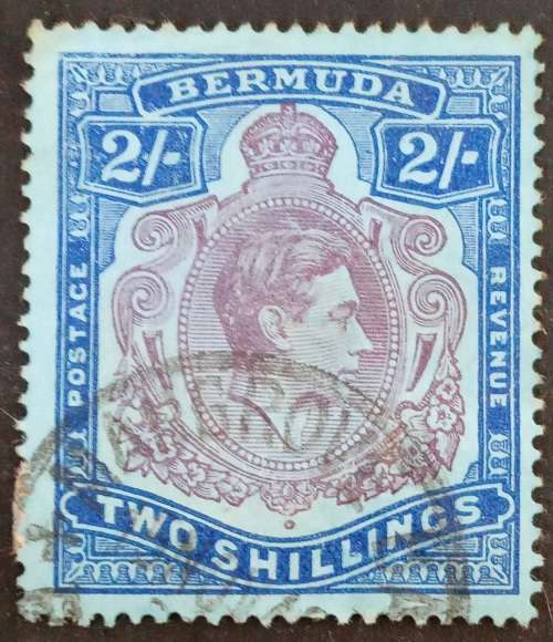 Bermuda 2 shilling postally used.