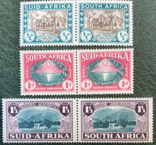 1939 Union of South Africa Hugenot Anniversary full set MNH.