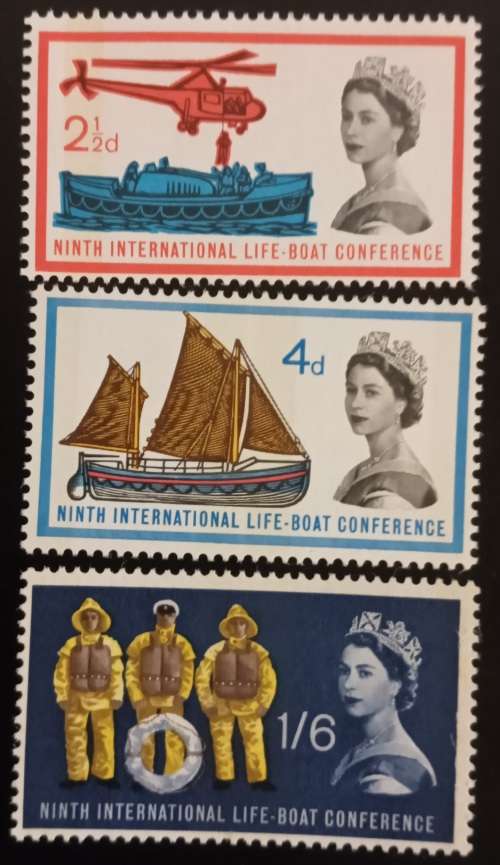 1963 Great Britain Lifeboat Conference full set with phosphor, catalogue R960