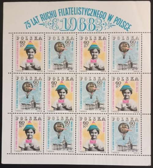 1968 Poland 75 years Polish Philately. See description