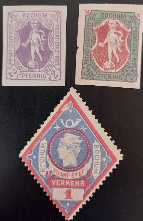 1890`s German Private Post Bochum selection