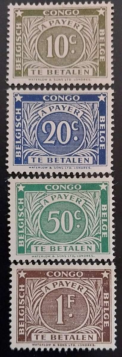 1943 Belgian Congo postage dues MLH