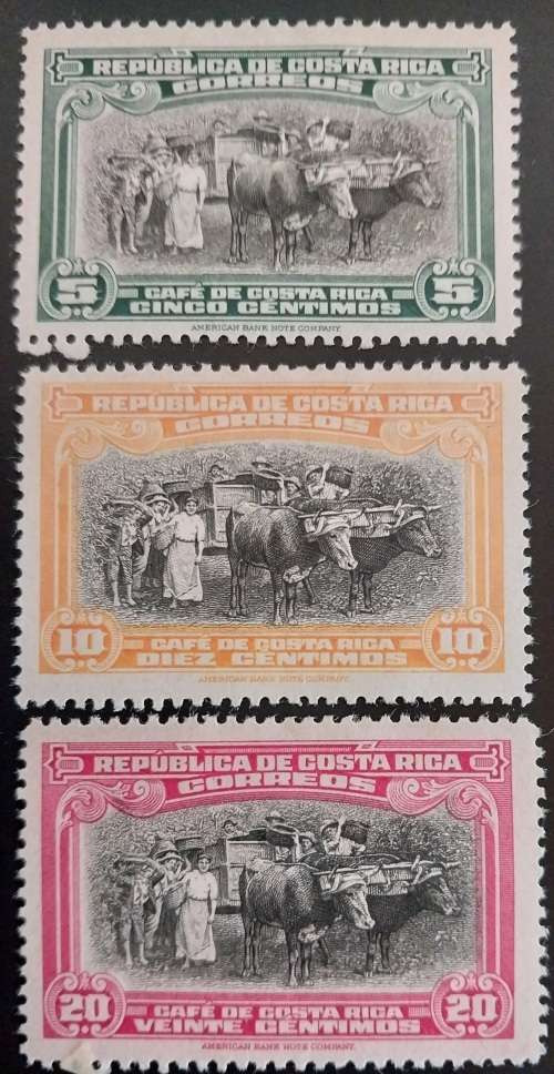 1945 Costa Rica Coffee full set MLH