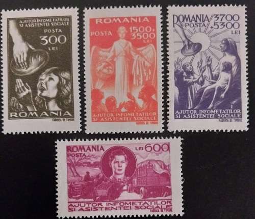 1947 Romania Social Assistance Fund full set MLH