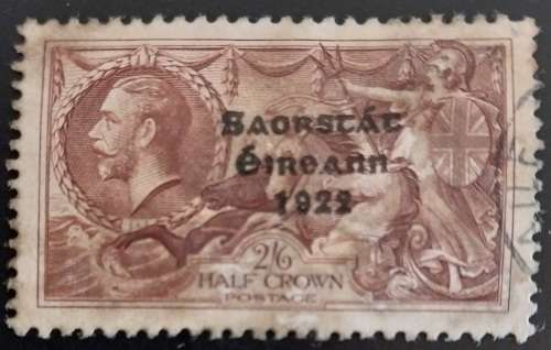 1922 Ireland overprint on Great Britain Seahorse 2/6 fine used  Catalogue R1400