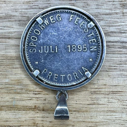 ZAR Paul Kruger Delagoa Bay Railway Festivities Pendant (Mintage: Only 1000!) with Silver .925 Chain
