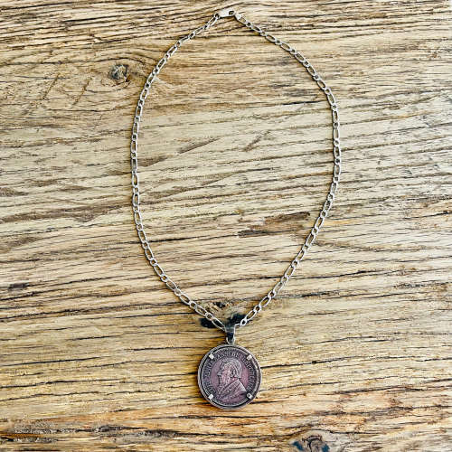 ZAR Paul Kruger Delagoa Bay Railway Festivities Pendant (Mintage: Only 1000!) with Silver .925 Chain