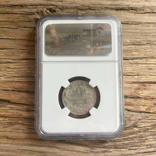 1892 ZAR SHILLING - NGC AU58