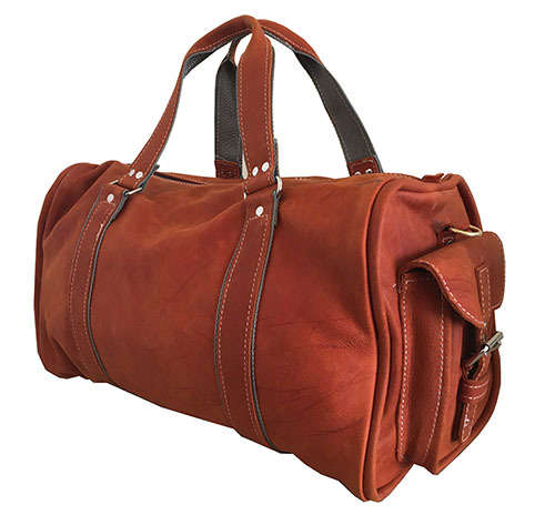 100% Genuine Leather High Quality Handcrafted Duffel, Travel, Gym Bag - Unisex