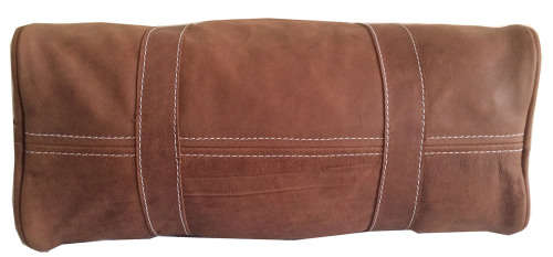 100% Genuine Leather High Quality Handcrafted Duffel, Travel, Gym Bag - Unisex - Dark Brown Colour