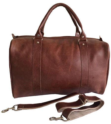 100% Genuine Leather High Quality Handcrafted Duffel, Luggage, Travel, Gym Bag - Unisex