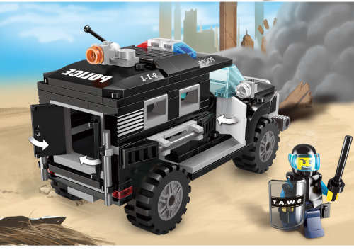 Building Block Assembly SWAT SUV Police Car Vehicle Cars Toys ,190 parts