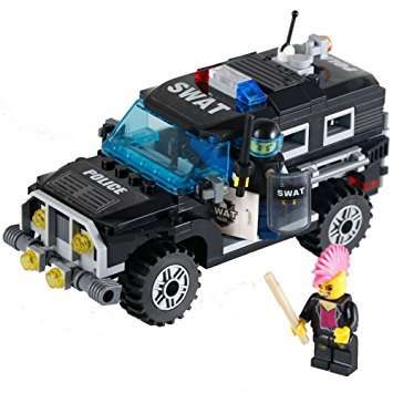 Building Block Assembly SWAT SUV Police Car Vehicle Cars Toys ,190 parts