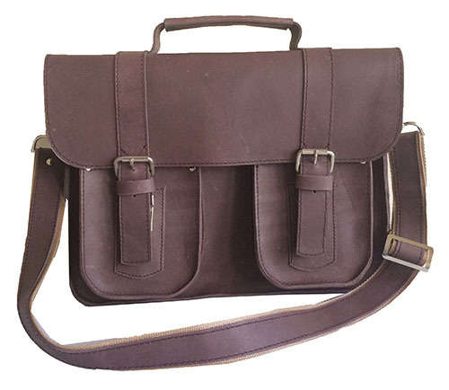 Genuine Leather Shoulder Messenger Briefcase,Handbag Fits 15,6 Inch Laptop, Apple, iPad, Mac book