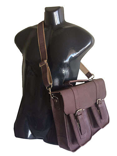Genuine Leather Shoulder Messenger Briefcase,Handbag Fits 15,6 Inch Laptop, Apple, iPad, Mac book