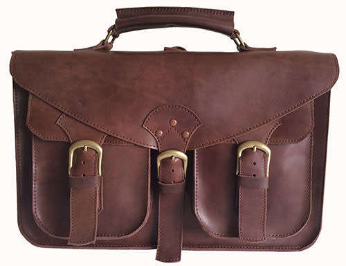 Genuine Leather Briefcase,Handbag Fits 15,6 Inch Laptop, Apple, iPad, Mac book, Computer & Tablet