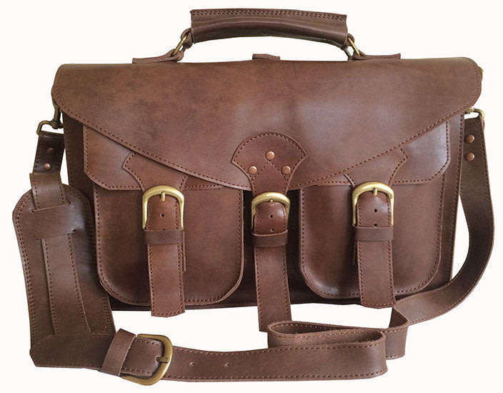 Genuine Leather Briefcase,Handbag Fits 15,6 Inch Laptop, Apple, iPad, Mac book, Computer & Tablet