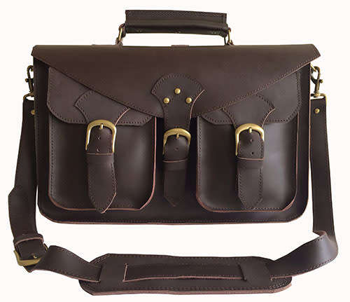 Genuine Leather Briefcase,Handbag Fits 15,6 Inch Laptop, Apple, iPad, Mac book, Computer & Tablet