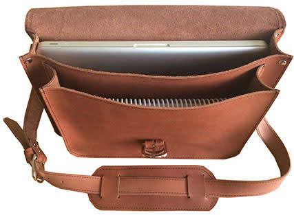 14" Genuine Leather Handmade Messenger, Handbag, Laptop, Computer, Mac Book, Apple iPad /Tablet