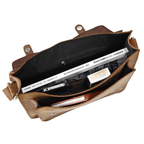 Full Grain Leather Shoulder Messenger Bag, Cross body, Handbag 14 Inch Laptop, Apple, iPad, Macbook