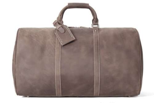 Handmade Full Grain Leather Duffle Bag / Travel Bag / Luggage / Sport Bag / Weekend Bag -Light Brown
