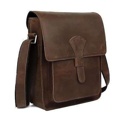 Real Leather Unisex Handmade Shoulder Messenger Bag,Cross body, Handbag fits iPhone, Tablet, Apple