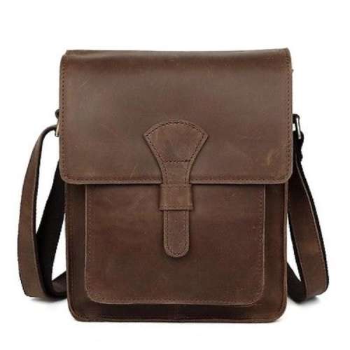 Real Leather Unisex Handmade Shoulder Messenger Bag,Cross body, Handbag fits iPhone, Tablet, Apple