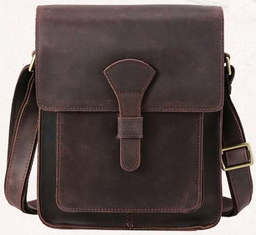 Real Leather Unisex Handmade Shoulder Messenger Bag,Cross body, Handbag fits iPhone, Tablet, Apple