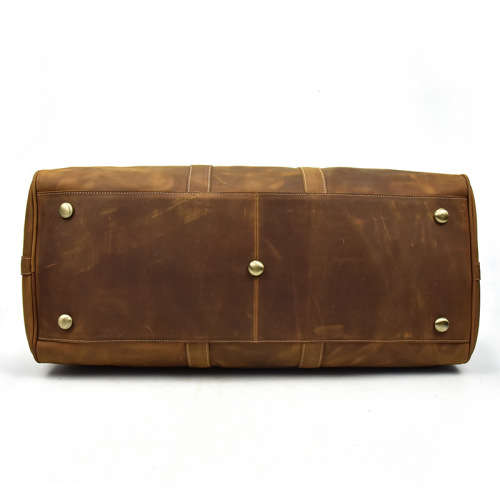 Handmade Full Grain Leather Duffel Laptop Bag / Travel Bag / Luggage -Carries up to 15" Laptops.