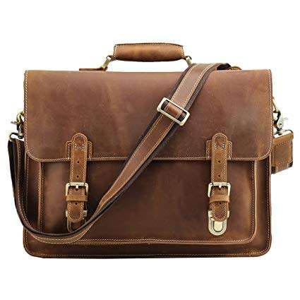 Full Grain Leather Briefcase, Messenger Bag, Macbook, Laptop, Computer, Apple, iPad, iPhone