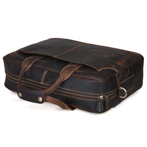 15 Inch Full Grain Leather Briefcase, Messenger Bag, Fits Mac book, Laptop, iPad, Mobile Phone