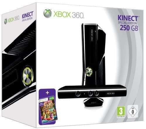 Xbox 360 250GB Bundle: Includes Kinect Sensor and Kinect Adventures - in Original Box