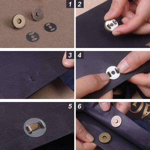 10 Sets Magnetic Button Clasps Snaps Fastener Clasps Craft Sewing Buttons Knitting Button