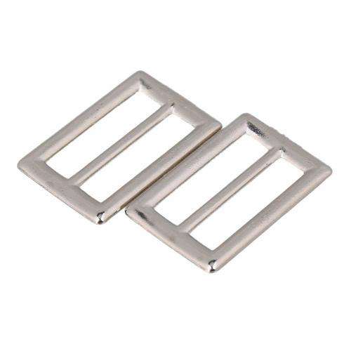 10Pcs Metal Tri-Glide Slides Buckles Kit 38mm, Tri-Glide Slides Square Ring Slide Adjusters Buckles