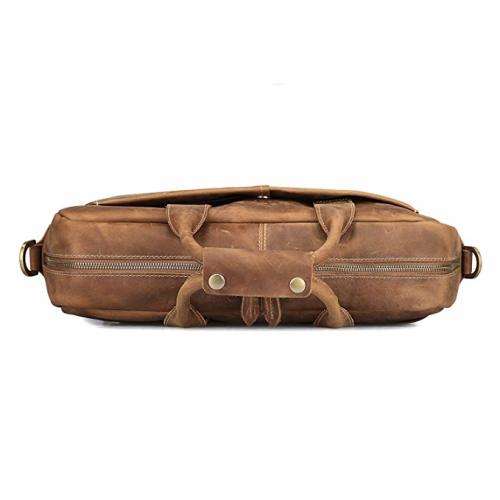 15 Inch Full Grain Leather Briefcase, Messenger Bag, Fits Mac book, Laptop, iPad, Mobile Phone