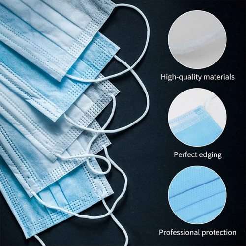 Surgical Medical Face Masks, 3-Layer Protection with Melt-Blown Fabric Filter