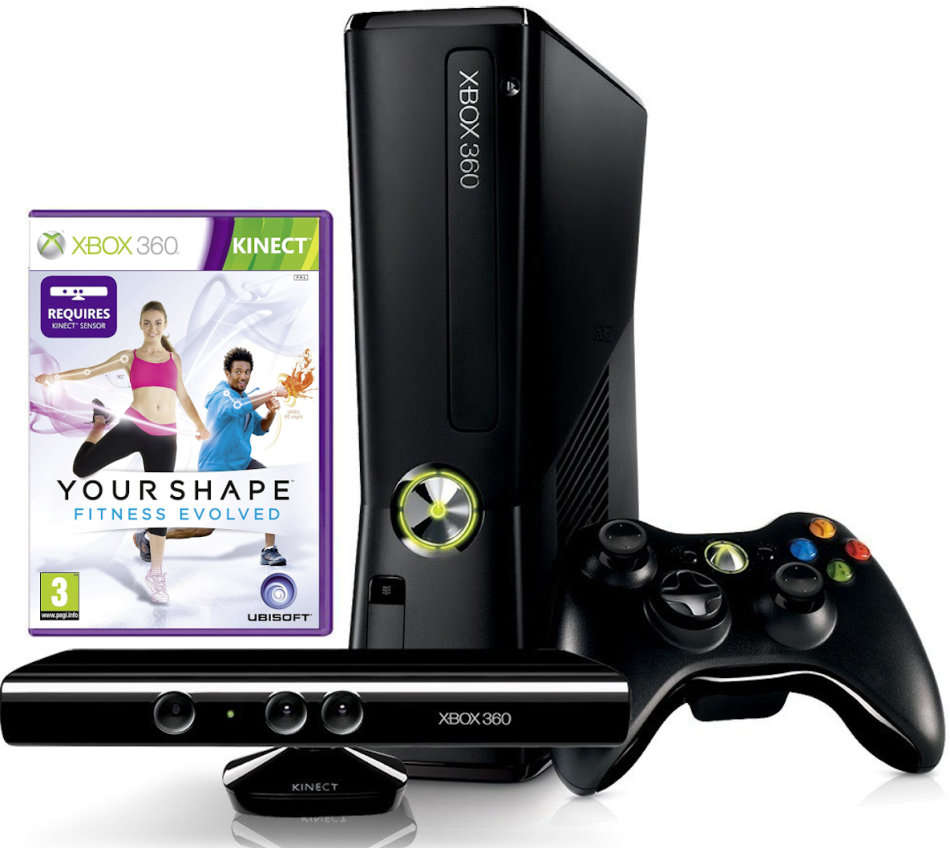 Xbox 360 4GB Console with Kinect Sensor: With Your Shape Game: Fitness Evolved