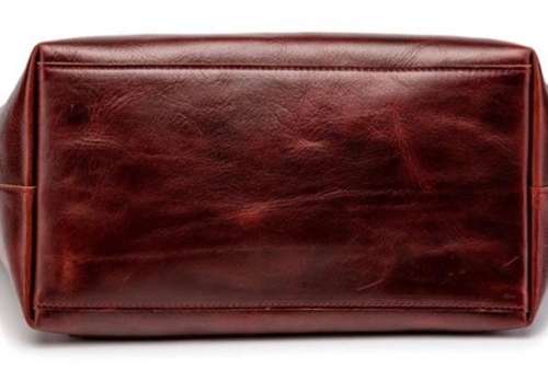 Full Grain Leather Classic Tote Handbag, Shoulder Bag - Toffee Colour Available