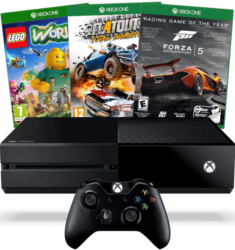 Microsoft  Xbox One  500 GB Console + 3 Games - In Mint Condition