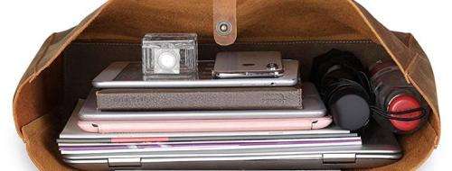 Full Grain Leather Classic Tote Handbag, Shoulder Bag - Toffee & Black Colour Available