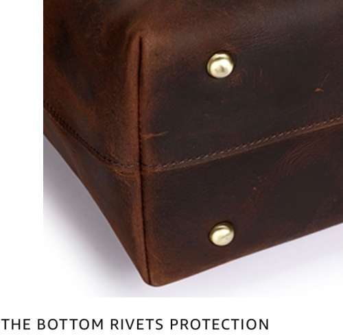 Women Genuine Leather Shoulder Tote Bag Purse Large Handbag - Carries up to 14 Inch Laptop