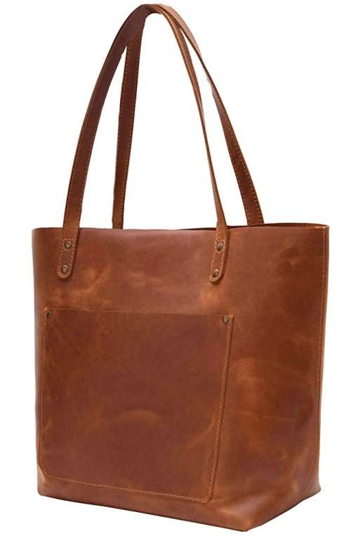Full Grain Leather Classic Tote Handbag - Add R650 to Upgrade Tote to carry 14 Inch Laptop