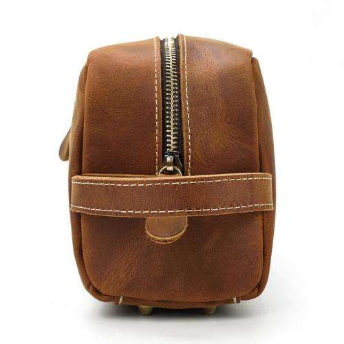 Stylish Full Grain Leather Accessory Bag | Toiletry Bag  -  keeping those must-have items organized