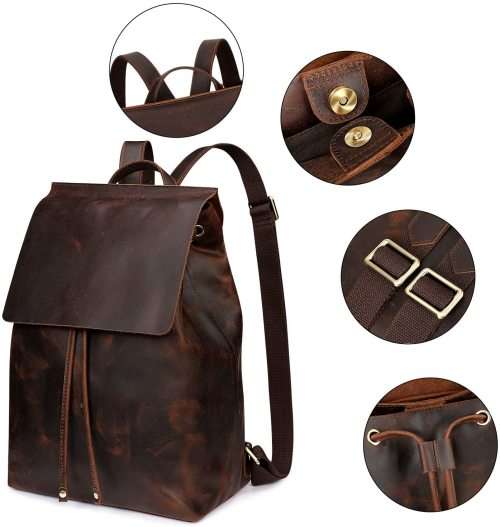 Full Grain Leather Backpack, Handbag, Laptop Bag -  Colour Available - Brown